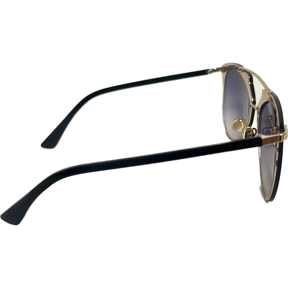Dior Reflected P Rimless Aviator Sunglasses, Black Frame Purple Gradient Lens - Picture 6 of 10